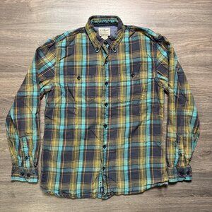 L.L. Bean Men's 1912 Field Flannel Shirt - Green/Blue